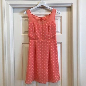 Coral Polkadot Sundress Size Small/Medium
